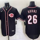 Men's Cincinnati Reds #26 Chase Burns 2026 Fashion Replica Black Out Stitched Jersey