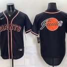 Mens San Francisco Giants Team Big Logo 2026 Fashion Replica Black Out Stitched Jersey