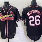 Men's St. Louis Cardinals #26 JJ Wetherholt 2026 Fashion Replica Black Out Jersey