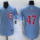 Men's Chicago Cubs #47 Trump Blue 2026 2nd Alternate Limited Stitched Jersey