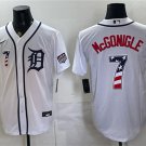Men's Detroit Tigers #7 Kevin McGonigle White 2026 USA 250 Fourth of July Jersey