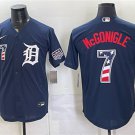 Men's Detroit Tigers #7 Kevin McGonigle Navy 2026 USA 250 Fourth of July Jersey