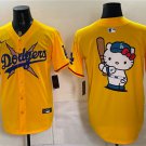 Men's Los Angeles Dodgers x One Piece Team Big Logo Yellow Vapor Premier Jersey