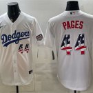 Men's Los Angeles Dodgers #44 Andy Pages White USA 250 Fourth of July Home Jersey