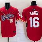 Men's Los Angeles Dodgers x One Piece #16 Will Smith Red Vapor Premier Limited Jersey