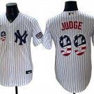 Men's Youth New York Yankees #99 Aaron Judge White USA 250 Fourth of July Home Jersey