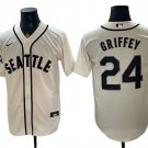 Men's Seattle Mariners #24 Ken Griffey Jr. Cream 50th Anniversary Alternate Jersey