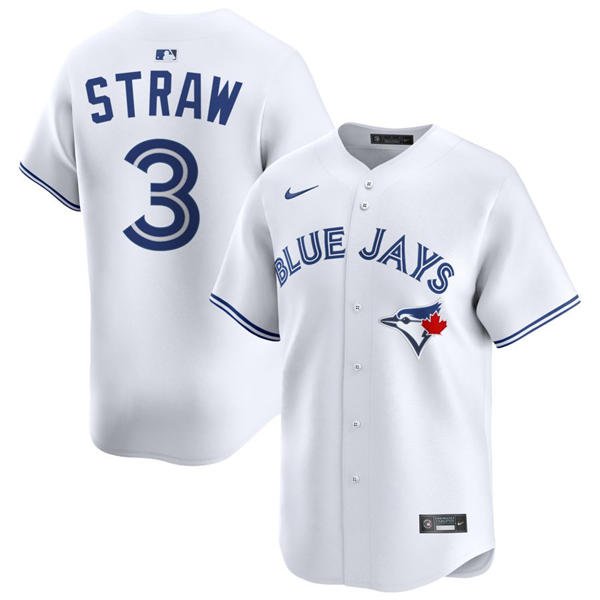 Toronto Blue Jays #3 Myles Straw White Limited Jersey