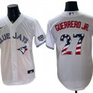 Men's Toronto Blue Jays #27 Vladimir Guerrero Jr. White 2026 USA 250 Fourth of July Jersey