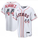 Men's Houston Astros #44 Yordan Alvarez White 2026 USA 250 Fourth of July Jersey
