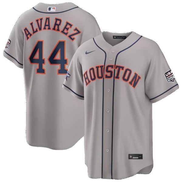 Men's HOU #44 Yordan Alvarez Gray 2026 USA 250 Fourth of July Jersey