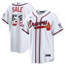 Atlanta Braves #51 Chris Sale White 2026 All-Star Edition USA 250 Patch Jersey
