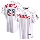 Philadelphia Phillies #61 Cristopher Sanchez White 2026 All-Star Edition USA 250 Patch Jersey