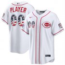 Cincinnati Reds #00 Custom White 2026 All-Star Edition USA 250 Patch Jersey