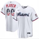 Miami Marlins #00 Custom White 2026 All-Star Edition USA 250 Patch Jersey