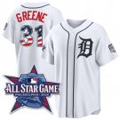 Detroit Tigers #31 Riley Greene White 2026 All-Star Edition USA 250 Patch Jersey
