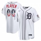 Detroit Tigers #00 Custom White 2026 All-Star Edition USA 250 Patch Jersey