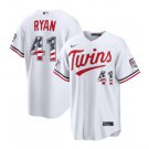 Minnesota Twins #41 Joe Ryan White 2026 All-Star Edition USA 250 Patch Jersey