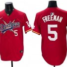 Dodgers #5 Freddie Freeman One Piece 2025 Stitched Red Baseball Jersey