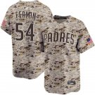 San Diego Padres 54 Freddy Fermin Usmc Alternate Camo Limited Jersey