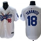 Dodgers #18 Yoshinobu Yamamoto One Piece 2025 Stitched White Baseball Jersey