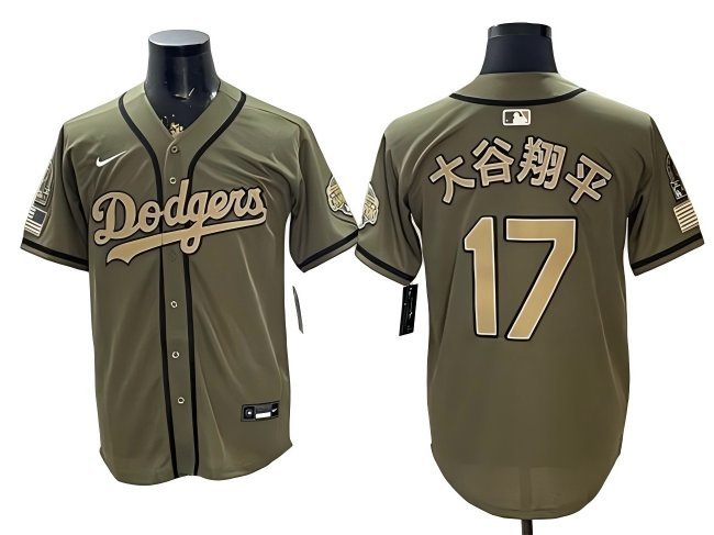 Los Angeles Dodgers #17 &aring;&curren;&sect;&egrave;&deg;&middot;&ccedil;&iquest;�&aring;&sup1;&sup3; Olive 2026 Armed Forces Day Stitched Jersey