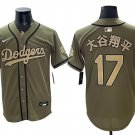 Los Angeles Dodgers #17 大谷翔平 Shohei Ohtani Olive 2026 Armed Forces Day Stitched Jersey