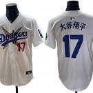 Men's Los Angeles Dodgers #17 大谷翔平 One Piece 2025 Stitched Jersey White