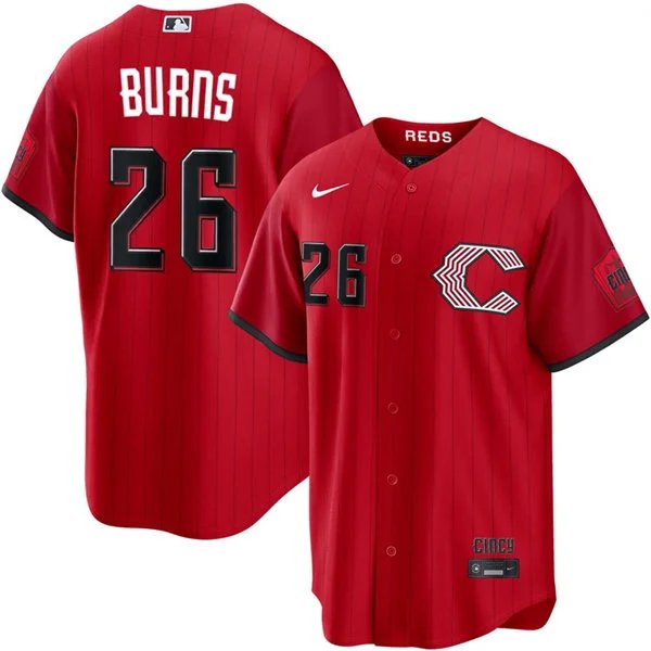 Cincinnati Reds #26 Chase Burns Red 2026 City Connect Stadium Stitched Jersey
