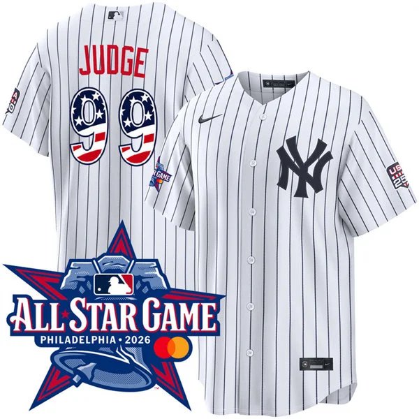 Aaron Judge White 2026 All-Star Edition Stars & Stripes Stadium Jersey