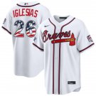 Atlanta Braves #26 Raisel Iglesias White 2026 All-Star Edition Stars 250 Patch Jersey
