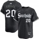 Chicago White Sox #20 Miguel Vargas Nike Black City Connect Limited Jersey