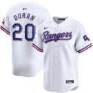 Ezequiel Durán Texas Rangers #20 Baseball Jersey White