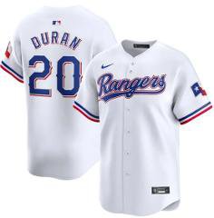 Ezequiel Dur&Atilde;&iexcl;n Texas Rangers #20 Baseball Jersey White