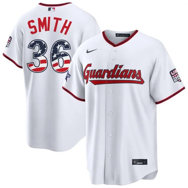 Cleveland Guardians #36 Cade Smith Nike White 2026 All-Star Edition Stars & Stripes Stadium Jersey