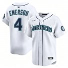 Seattle Mariners #4 Colt Emerson White Cool Base Stitched Baseball Jersey