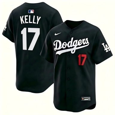 Los Angeles Dodgers #17 Joe Kelly Black Cool Base Stitched Baseball Jersey