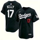 Los Angeles Dodgers #17 Joe Kelly Black Cool Base Stitched Baseball Jersey