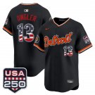Detroit Tigers #13 Dillon Dingler Navy USA 250 Fourth of July Road Stadium Jersey