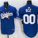 Los Angeles Dodgers x One Piece #00 Ace Royal Vapor Premier Limited Jersey