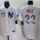 Men's New York Yankees #22 Ben Rice White USA 250 Fourth of July Home Jersey