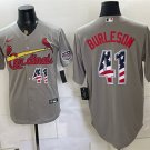Men's St. Louis Cardinals #41 Alec Burleson Gray USA 250 Fourth of July Stitched Jersey