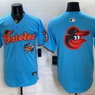 Men's Baltimore Orioles Team Big Logo Blue With Patch Vapor Premier Baseball Jersey