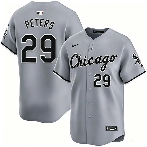 Mens Chicago White Sox #29 Tristan Peters Nike Gray Road Limited Jersey