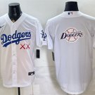 Men's LAD x KAWS Team Big Logo White Vapor Premier Limited Jersey