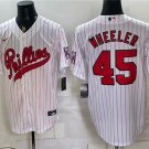 Men's PHI #45 Zack Wheeler White 2026 Field of Dreams Jersey