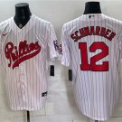 Phillies #12 Kyle Schwarber White 2026 Field of Dreams Stadium Jersey