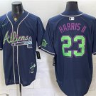 Men's ATL #23 Michael Harris II Navy Galaxy With Outkast Patch Vapor Limited Jersey
