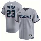 Marlins #23 Max Meyer Gray Road Limited Jersey