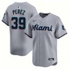 Marlins #39 Eury Perez Gray Road Limited Jersey